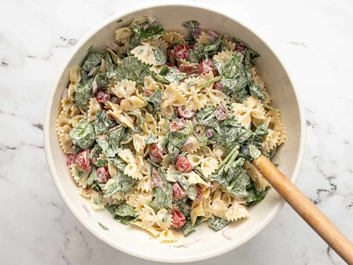 Easy BLT Pasta Salad Recipe with Creamy Homemade Dressing